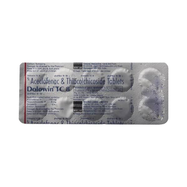 Dolowin Tc 8Mg Strip Of 10 Tablets