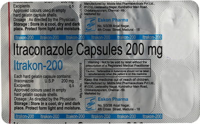 Itrakon 200mg Strip Of 10 Capsules