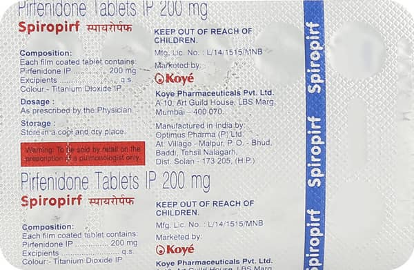 Spiropirf 200mg Strip Of 10 Tablets