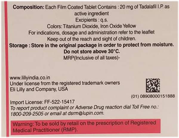 Cialis 20mg Tablet