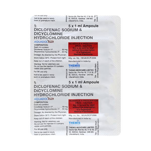 Aquadol Spas Ampoule Of 1Ml Injection