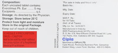 Rolimus 5mg Strip Of 10 Tablets