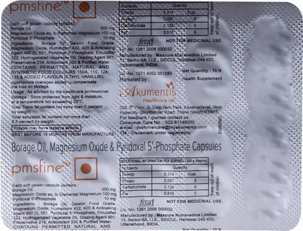 Pmsfine Strip Of 10 Capsules