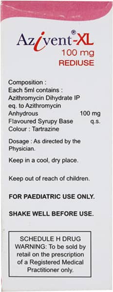 Azivent Xl 100Mg Bottle Of 30Ml Syrup