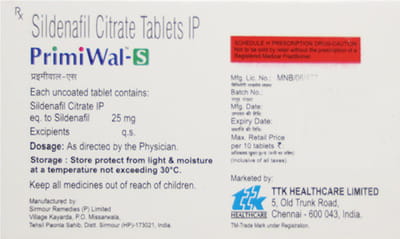 Primiwal S 25mg Strip Of 10 Tablets