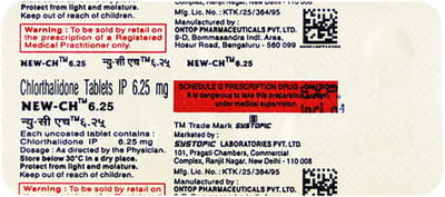 New Ch 6.25mg Strip Of 10 Tablets