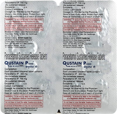 Qustain P 1000mg Strip Of 12 Tablets