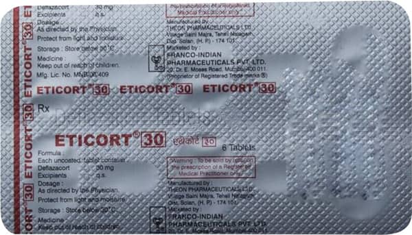 Eticort 30mg Strip Of 6 Tablets