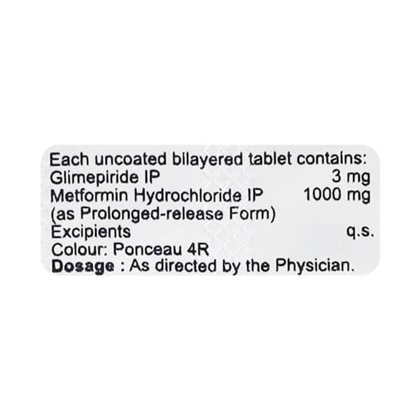 Switglim M 3/1000mg Strip Of 10 Tablets