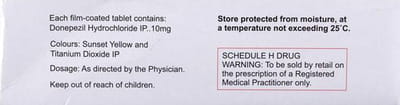 Donep 10mg Strip Of 15 Tablets