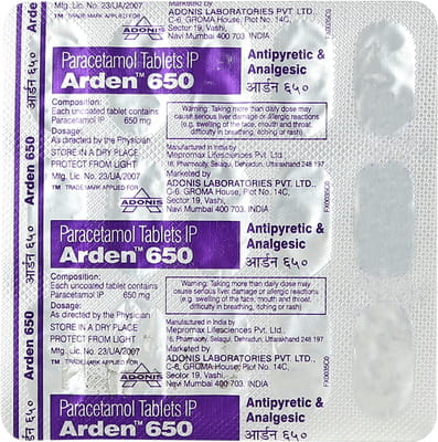 Arden 650mg Strip Of 15 Tablets