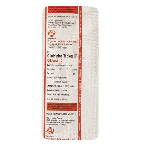Cilabest 10mg Strip Of 10 Tablets