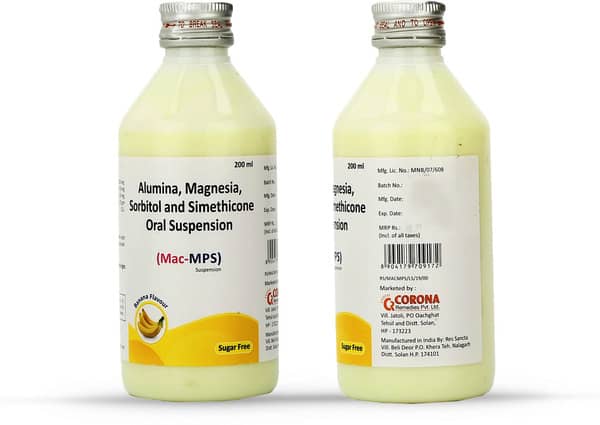 Mac Mps Banana Flavour Sugar Free Bottle Of 200ml Suspension