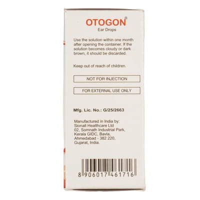 Otogon Bottle Of 10ml Ear Drops