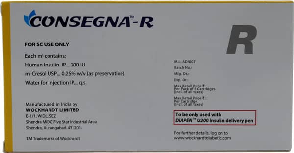 Consegna R 200Iu Cartridges Of 3Ml Injection