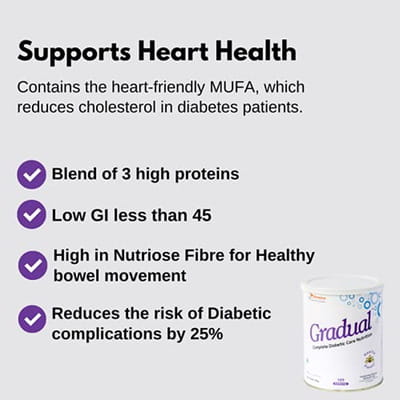 Gradual Vanilla Flavour Sugar Free Tin Of 400gm Oral Powder