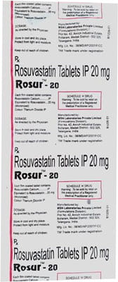Rosur 20mg Strip Of 10 Tablets