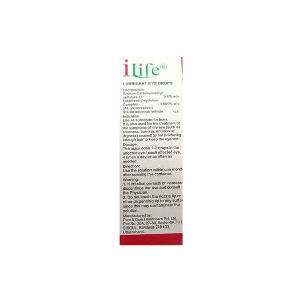 Ilife 0.5% Bottle Of 10Ml Eye Drops