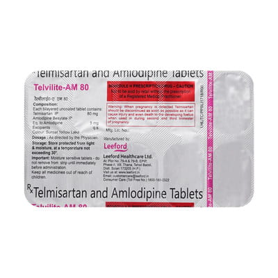 Telvilite 80mg Strip Of 10 Tablets