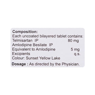 Telvilite Am 80/5mg Strip Of 10 Tablets
