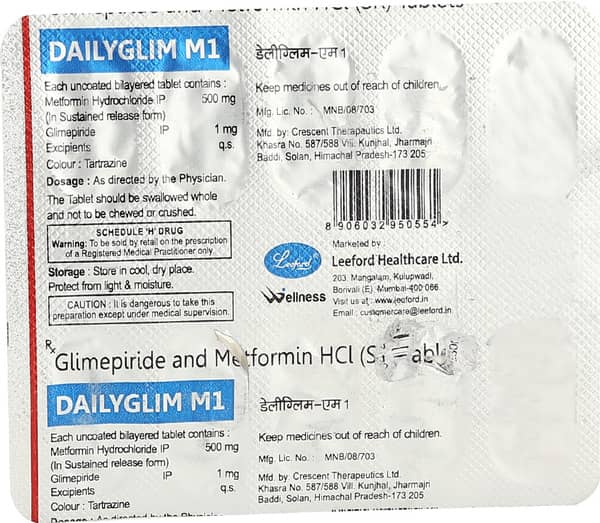 Dailyglim M 1mg Strip Of 10 Tablets