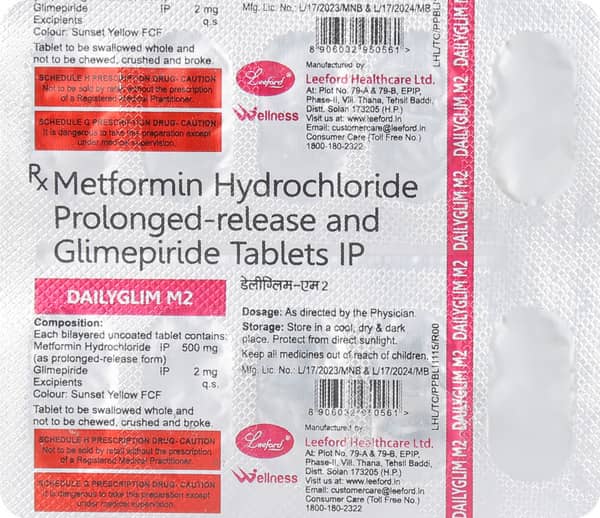 Dailyglim M 2mg Strip Of 10 Tablets