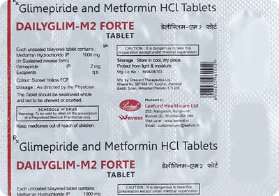 Dailyglim M2 Forte Strip Of 10 Tablets