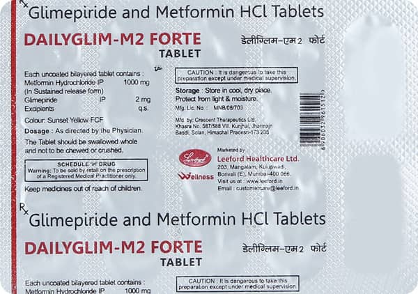 Dailyglim M2 Forte Strip Of 10 Tablets