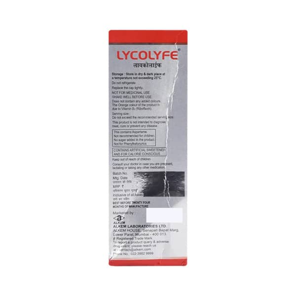 Lycolyfe Bottle Of 200ml Syrup