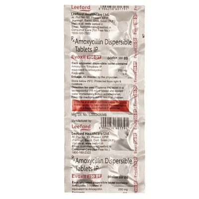 Evoxil Dt 250mg Strip Of 10 Tablets