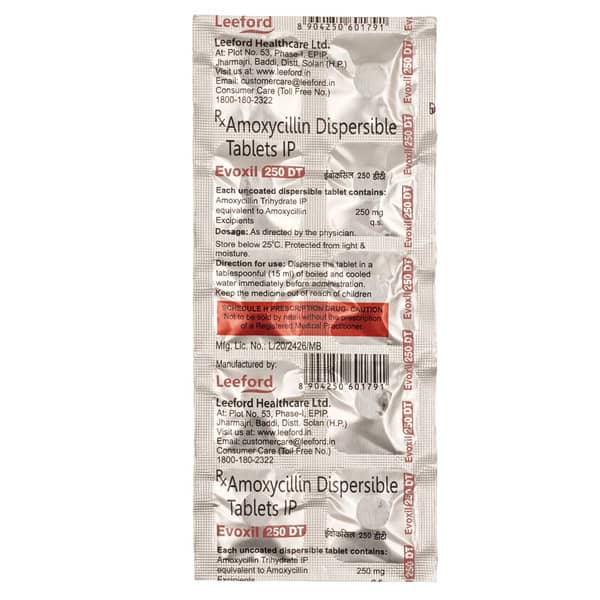 Evoxil Dt 250mg Strip Of 10 Tablets