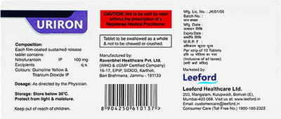 Uriron 100mg Strip Of 10 Tablets