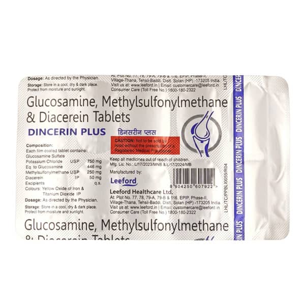Dincerin Plus Strip Of 10 Tabletss