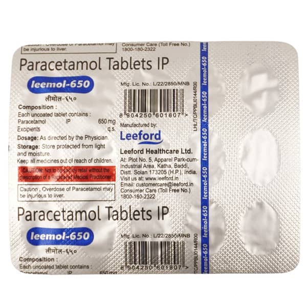 Leemol 650mg Strip Of 15 Tablets