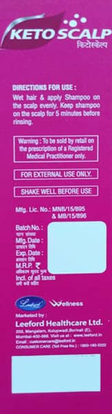 Ketoscalp Bottle Of 100ml Shampoo + Conditioner