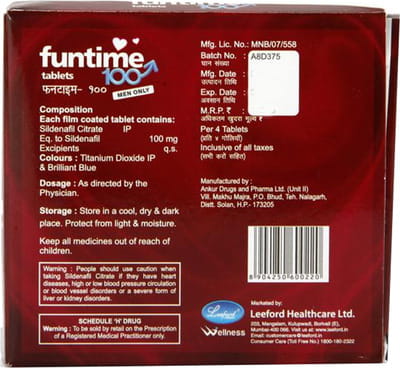 Funtime 100mg Strip Of 4 Tablets
