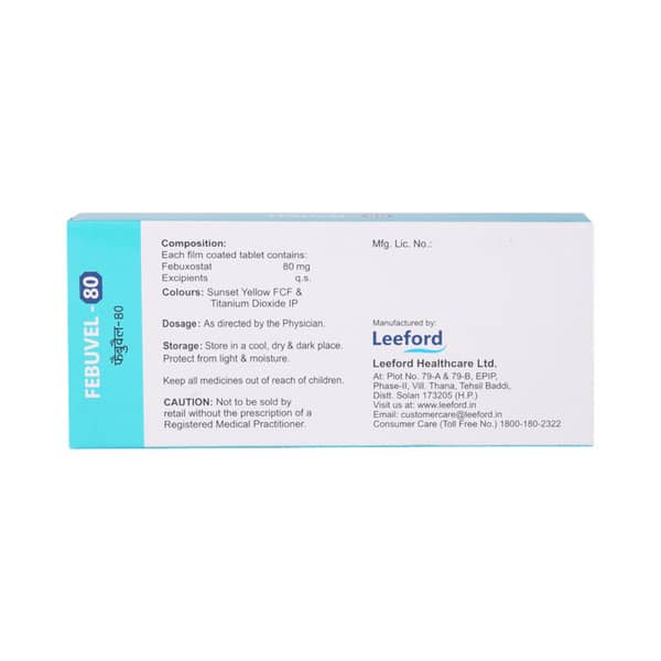 Febuvel 80mg Strip Of 10 Tablets