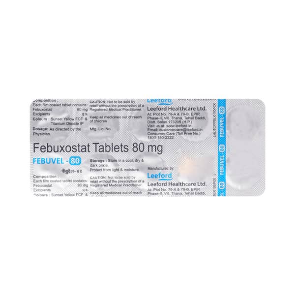 Febuvel 80mg Strip Of 10 Tablets