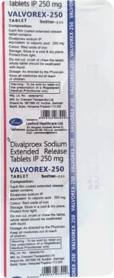 Valvorex 250mg Strip Of 10 Tablets