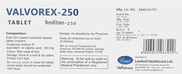 Valvorex 250Mg Strip Of 10 Tablets