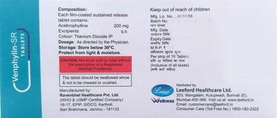 Venphylin Sr 200mg Strip Of 10 Tablets
