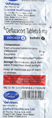 Defcicot 6mg Strip Of 10 Tablets