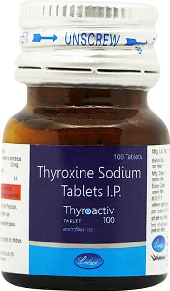 Thyroactiv 100Mcg Bottle Of 100 Tablets