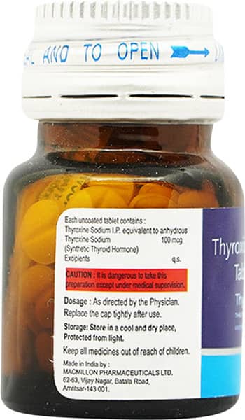 Thyroactiv 100Mcg Bottle Of 100 Tablets