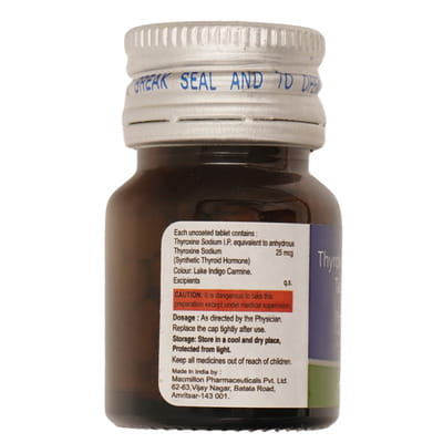 Thyroactiv 25mcg Bottle Of 100 Tablets