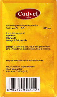 Codvel Bottle Of 100 Capsules