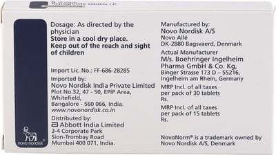 Novonorm 0.5mg Strip Of 30 Tablets