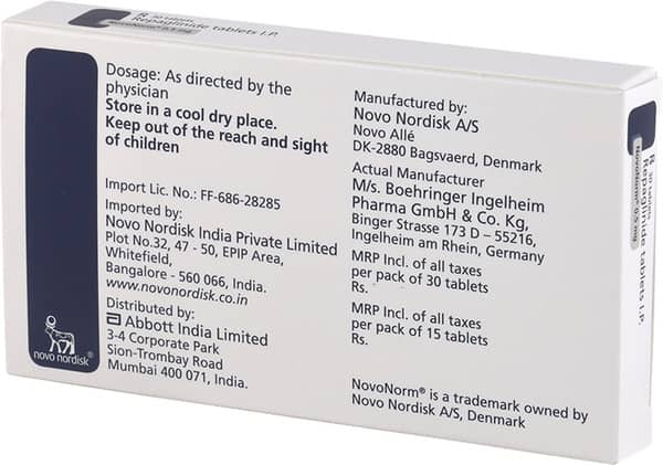 Novonorm 0.5mg Strip Of 30 Tablets