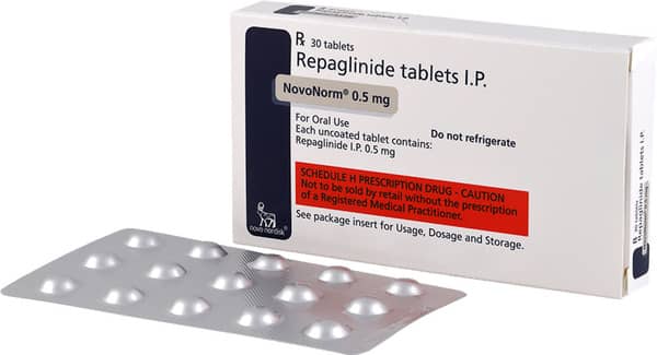 Novonorm 0.5mg Strip Of 30 Tablets