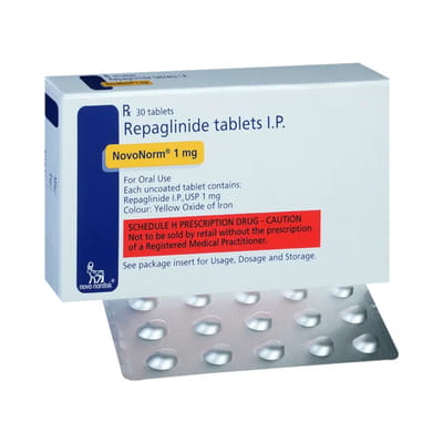Novonorm 1mg Strip Of 30 Tablets